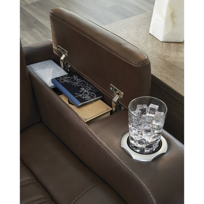 Poltrona reclinabile elettrica marrone ad alto impatto Signature Design by Ashley