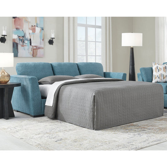 Divano letto matrimoniale Signature Design by Ashley Keerwick color verde acqua - 94 L x 41 P x 39 A