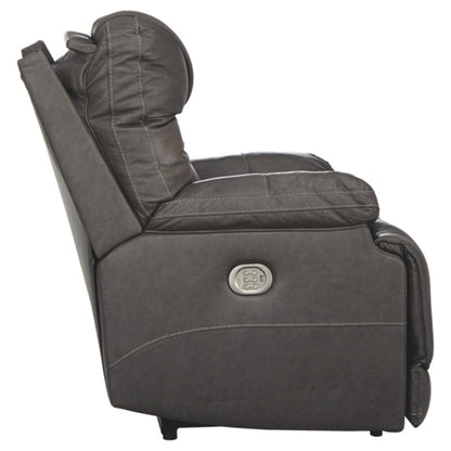 Poltrona reclinabile elettrica contemporanea Wurstrow con poggiatesta regolabile, colore fumo