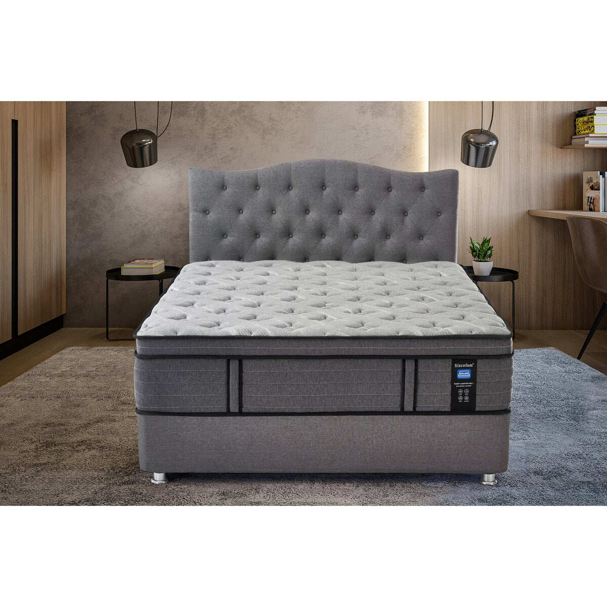 Materasso a molle insacchettate con memory foam Slecofom da 14 pollici