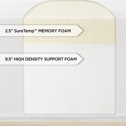 Materasso in memory foam Shiloh da 12 pollici di Sleep Innovations