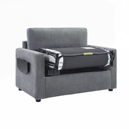 Divano letto a due posti con materasso pieghevole, tasca portaoggetti e due porte USB - 2 posti