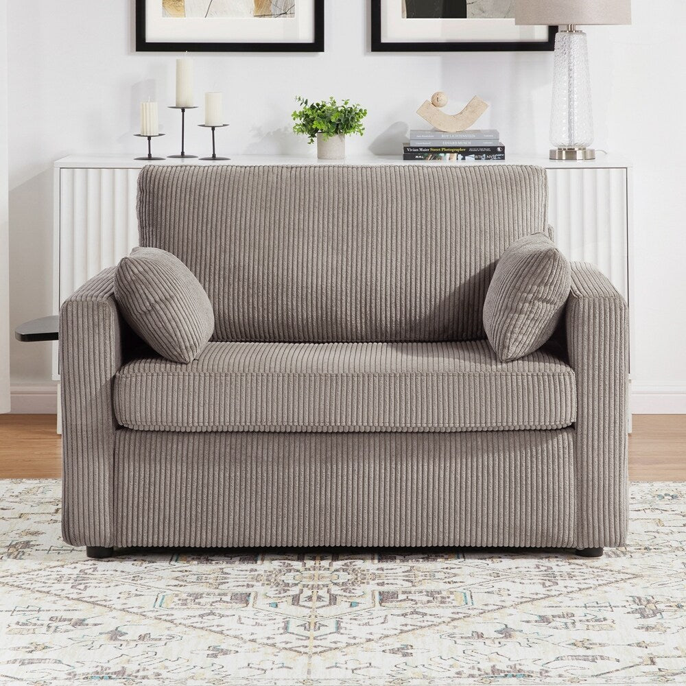 Divano letto a due posti con materasso pieghevole, tasca portaoggetti e due porte USB - 2 posti