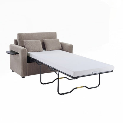 Divano letto a due posti con materasso pieghevole, tasca portaoggetti e due porte USB - 2 posti