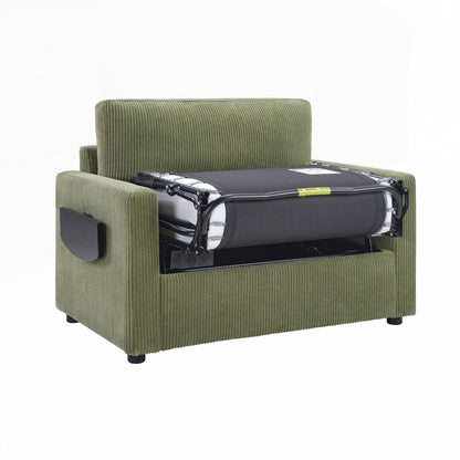 Divano letto a due posti con materasso pieghevole, tasca portaoggetti e due porte USB - 2 posti