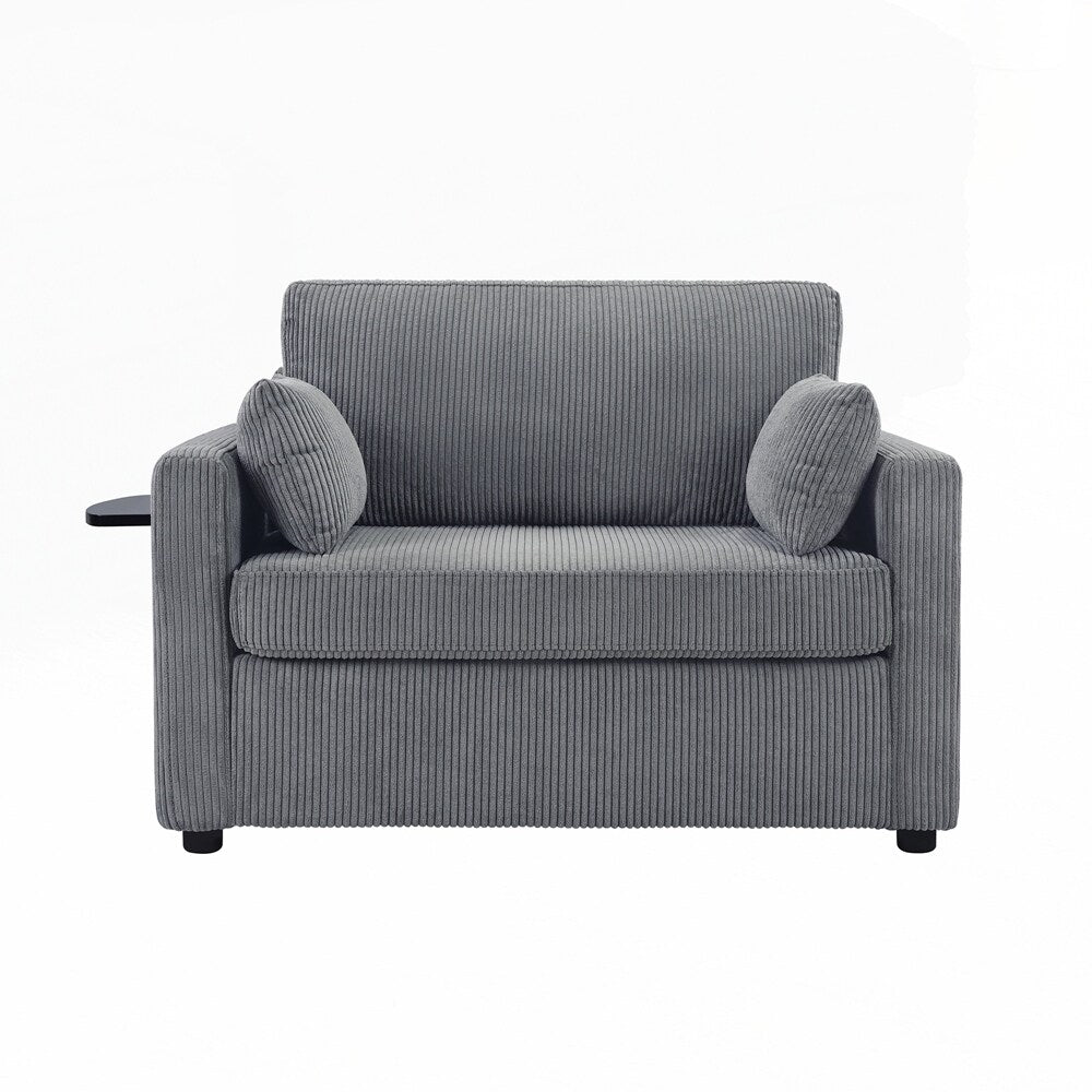 Divano letto a due posti con materasso pieghevole, tasca portaoggetti e due porte USB - 2 posti