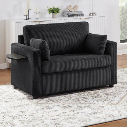 Divano letto a due posti con materasso pieghevole, tasca portaoggetti e due porte USB - 2 posti