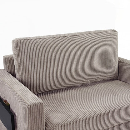 Divano letto a due posti con materasso pieghevole, tasca portaoggetti e due porte USB - 2 posti