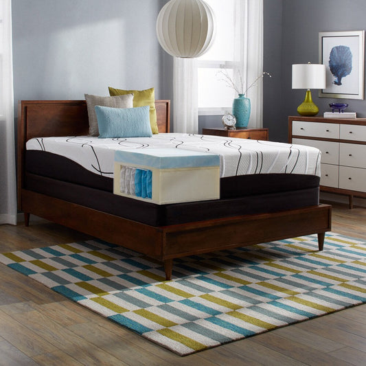 Set di materassi ibridi in memory foam gel king-size da 12 pollici Slumber Solutions