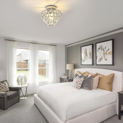 WINGBO Piccola plafoniera in cristallo da soffitto Mini semi-incasso... - N/A