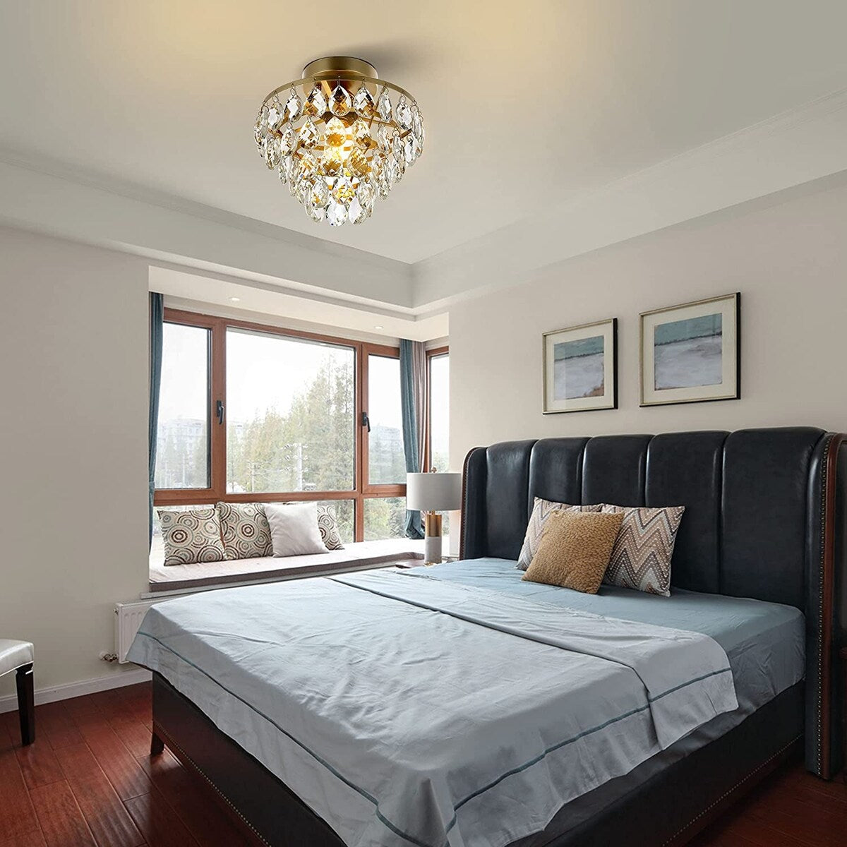 WINGBO Piccola plafoniera in cristallo da soffitto Mini semi-incasso... - N/A