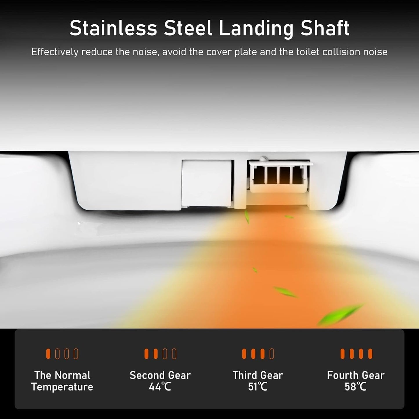 WC intelligente, WC bidet monoblocco per bagni, WC moderno allungato con acqua calda, doppio scarico automatico, funzionamento con sensore a pedale