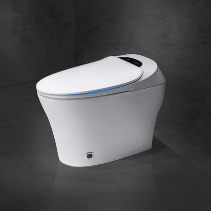 WC intelligente, WC bidet monoblocco per bagni, WC moderno allungato con acqua calda, doppio scarico automatico, funzionamento con sensore a pedale