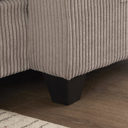 Divano letto in velluto a coste con porte USB