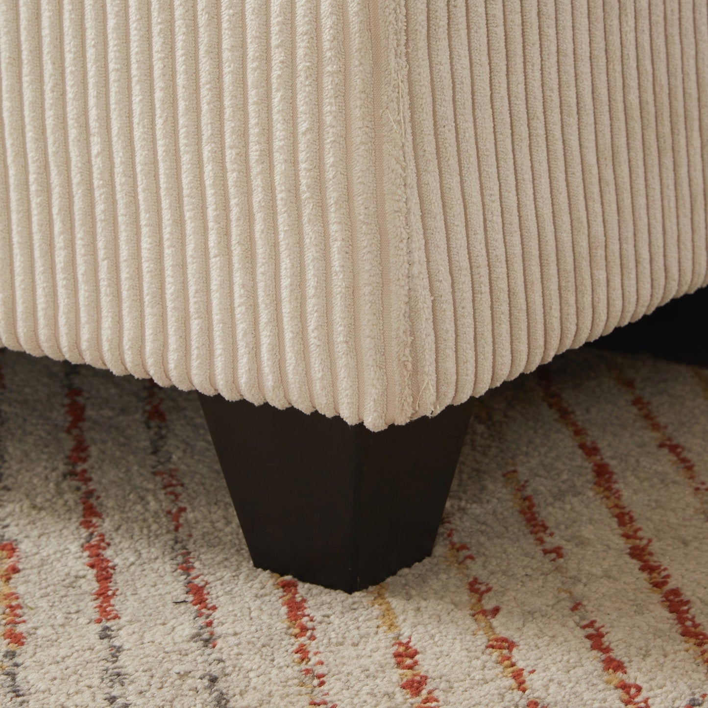 Divano letto in velluto a coste con porte USB