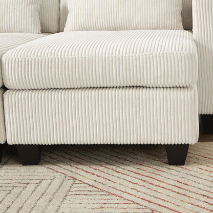 Divano letto in velluto a coste con porte USB