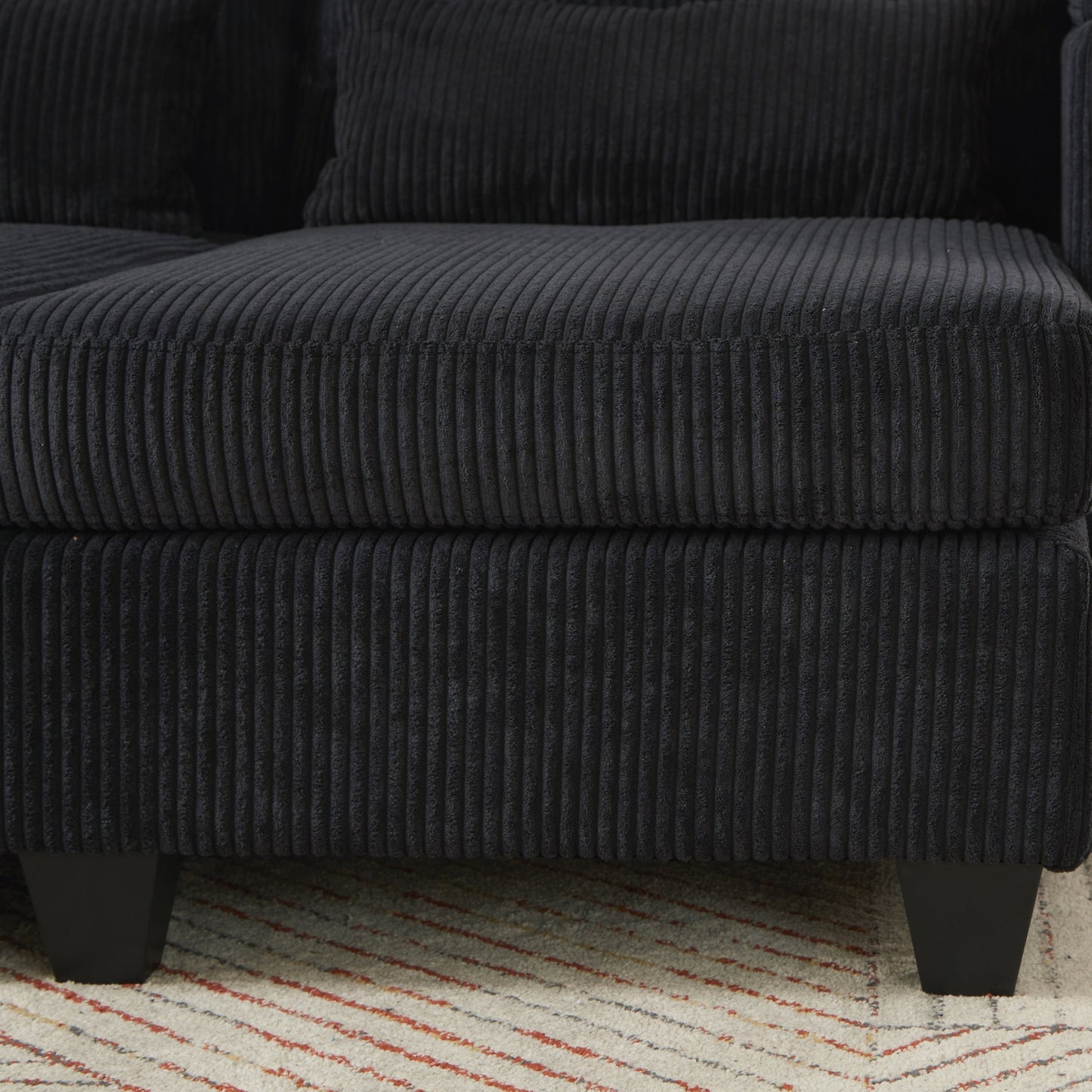 Divano letto in velluto a coste con porte USB