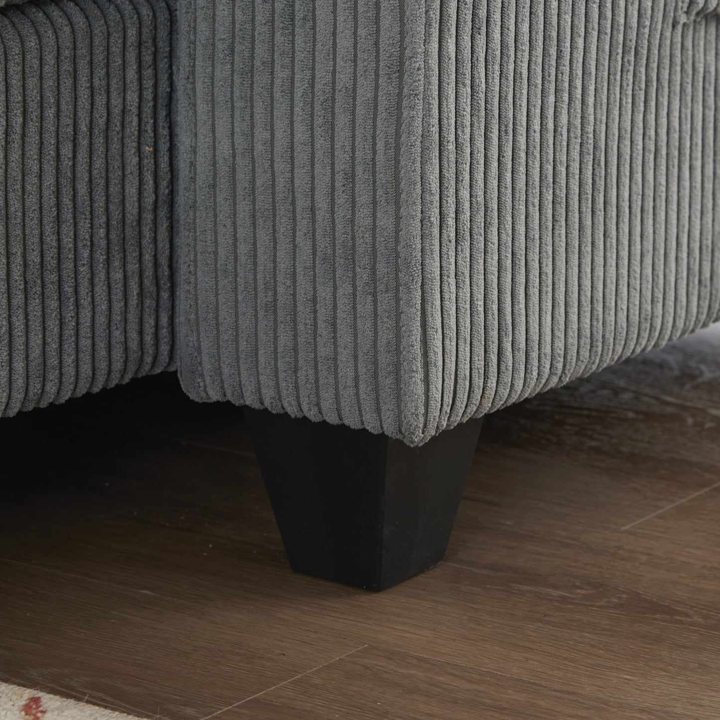 Divano letto in velluto a coste con porte USB