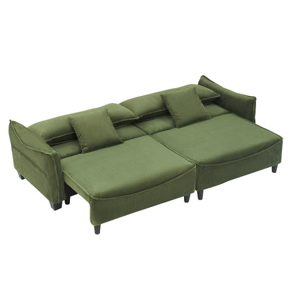 Il divano può essere convertito in un divano letto con due cuscini decorativi