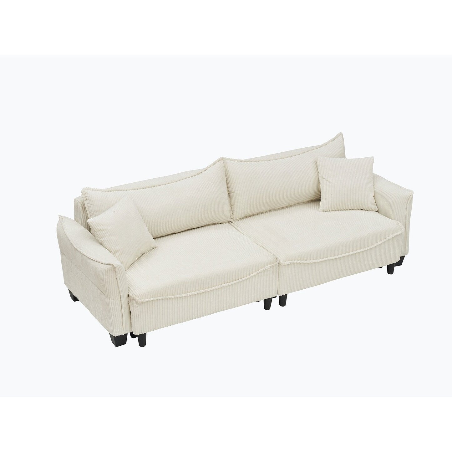 Il divano può essere convertito in un divano letto con due cuscini decorativi