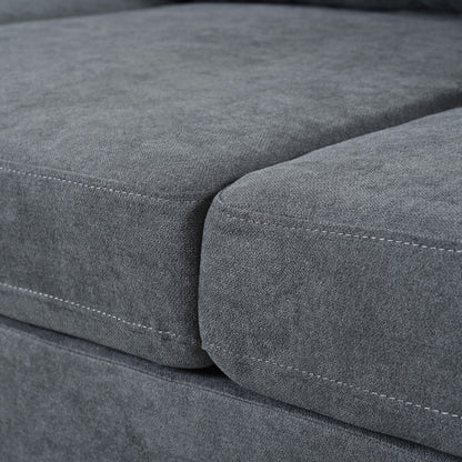 Divano con cuscini di schienale e seduta rimovibili e 2 cuscini