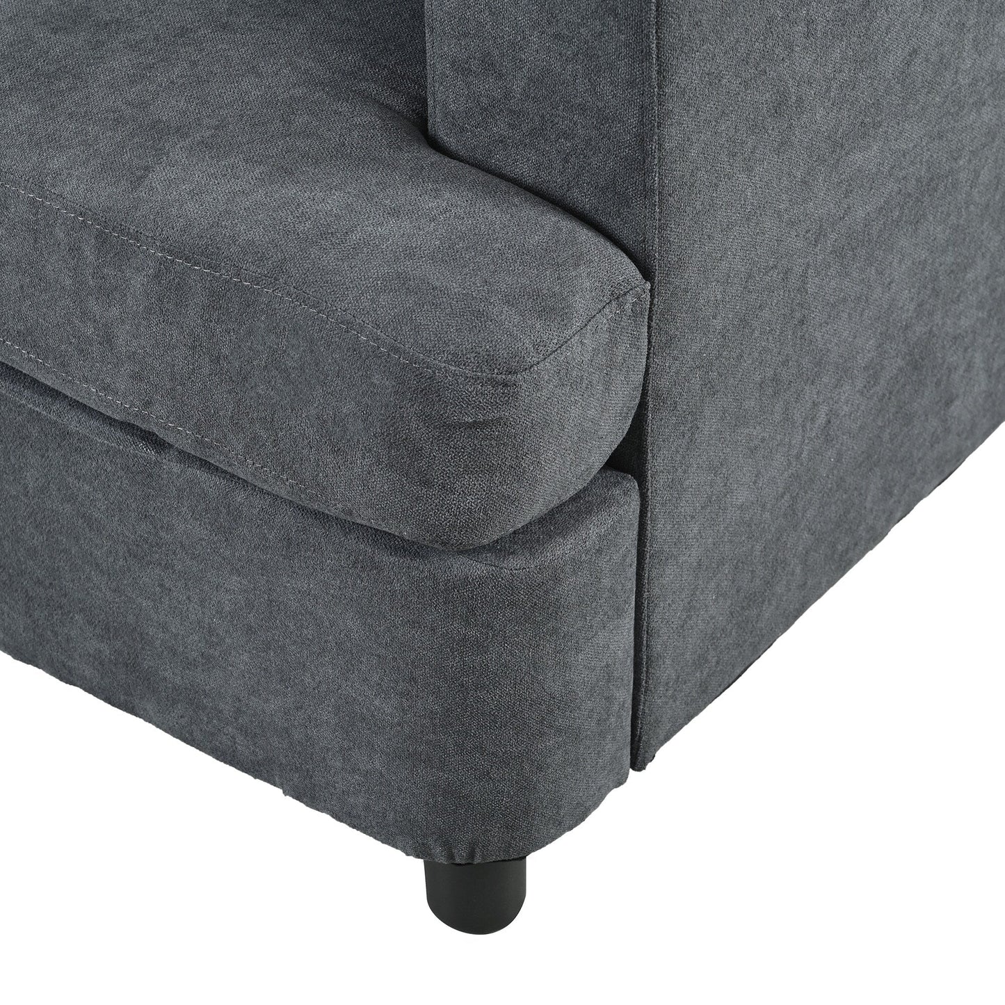 Divano con cuscini di schienale e seduta rimovibili e 2 cuscini