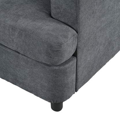 Divano con cuscini di schienale e seduta rimovibili e 2 cuscini