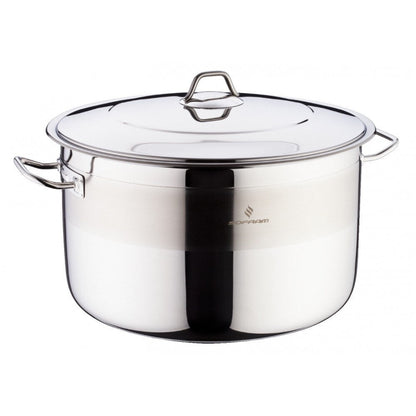 Pentola per brodo JUMBO Deep Kettle in acciaio inossidabile 18/10 Sofram con coperchio