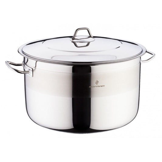 Pentola per brodo JUMBO Deep Kettle in acciaio inossidabile 18/10 Sofram con coperchio