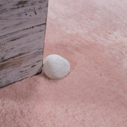 Tappeto morbido lavabile con retro antiscivolo in tinta unita