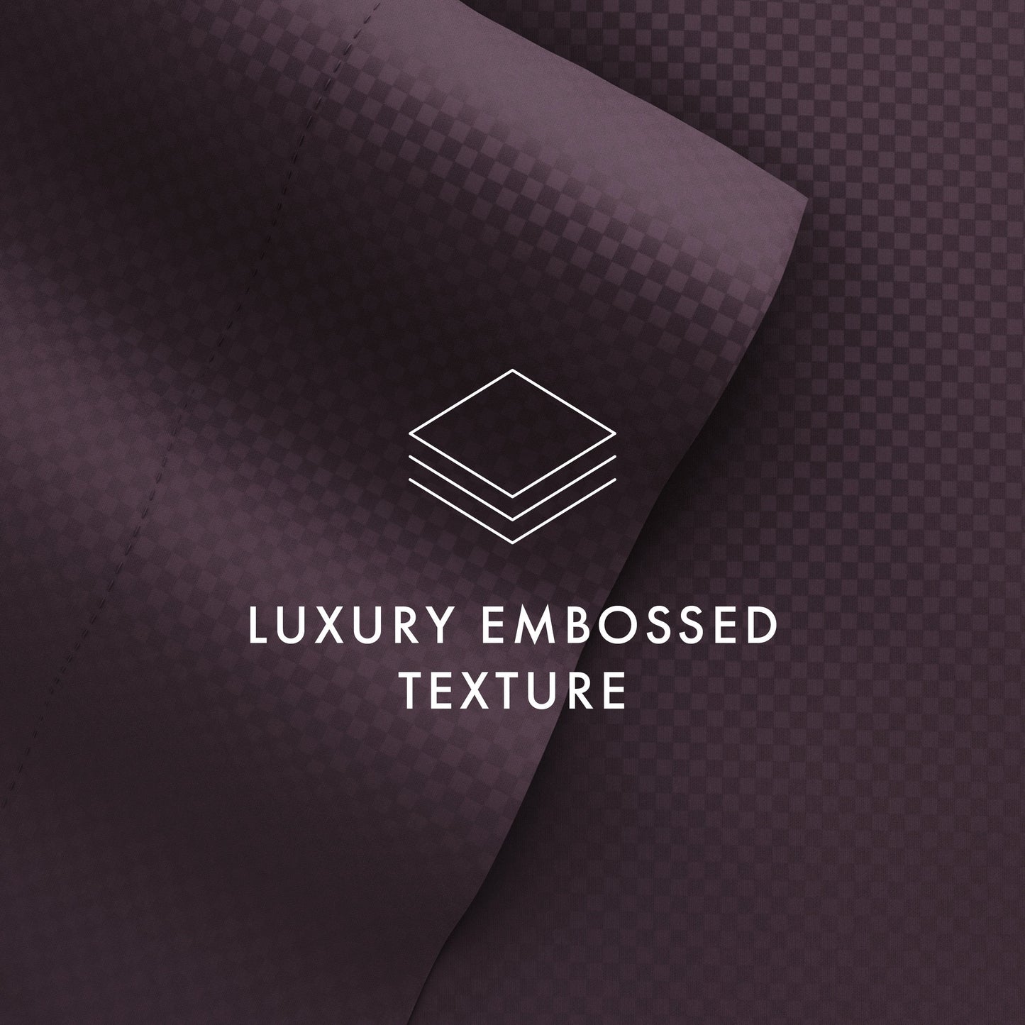 Set di lenzuola con tasca profonda Soft Essentials Double Brushed Embossed Checkered 4 pezzi