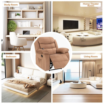 Poltrona reclinabile morbida con funzione massaggio e calore