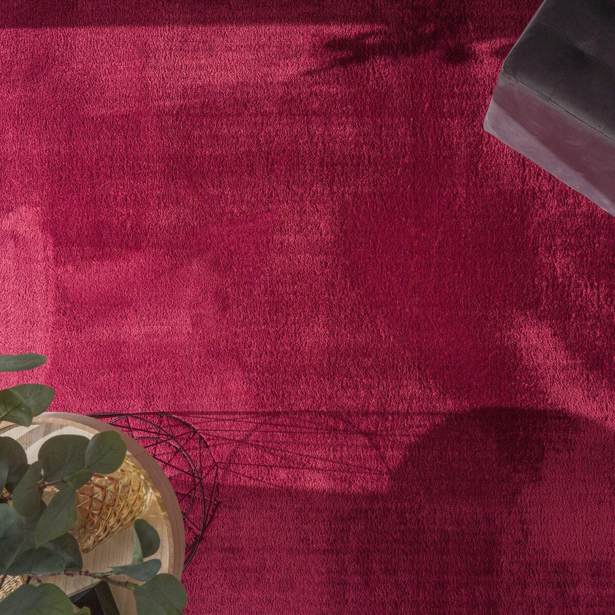 Tappeto morbido lavabile con retro antiscivolo in tinta unita