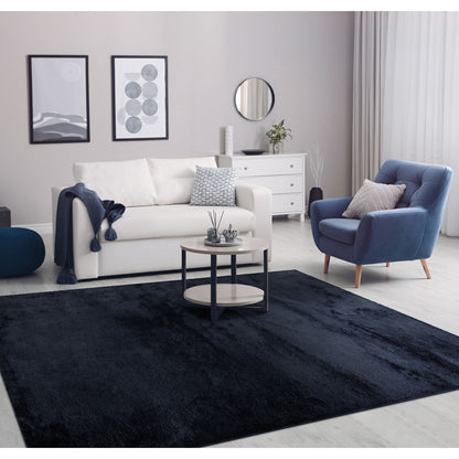 Tappeto morbido lavabile con retro antiscivolo in tinta unita