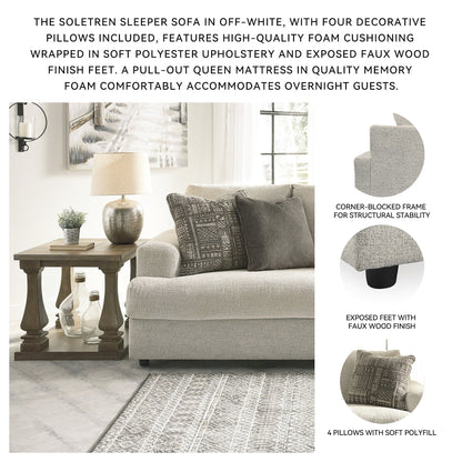 Divano letto Queen Soletren - Pietra