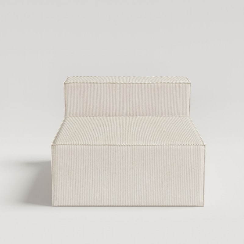 Divano a compressione in velluto a coste senza braccioli con schienale solido