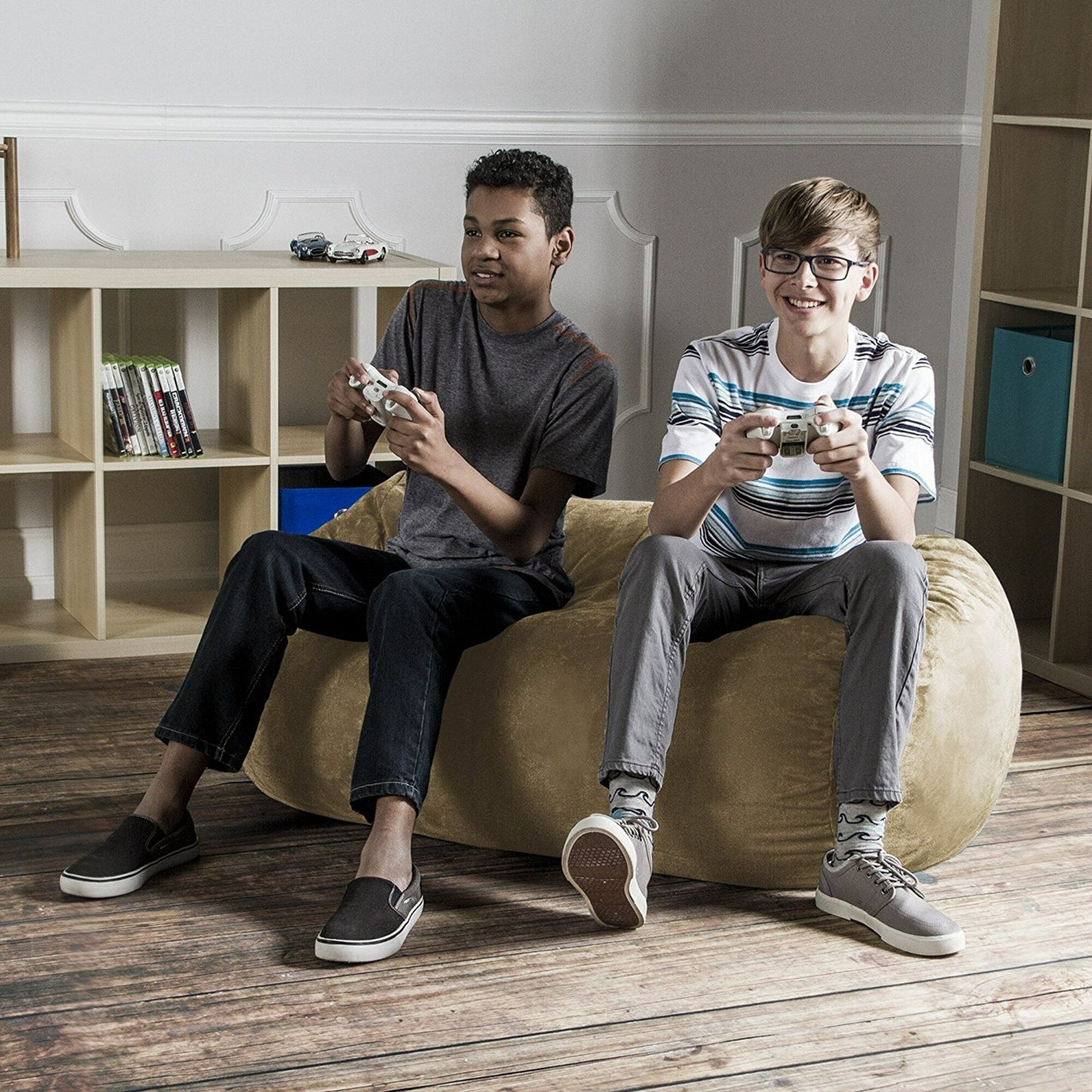 Poltrona a sacco solida - 4' - Beige cammello