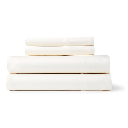Set di lenzuola traspiranti in rayon di bambù tinta unita con tasche profonde