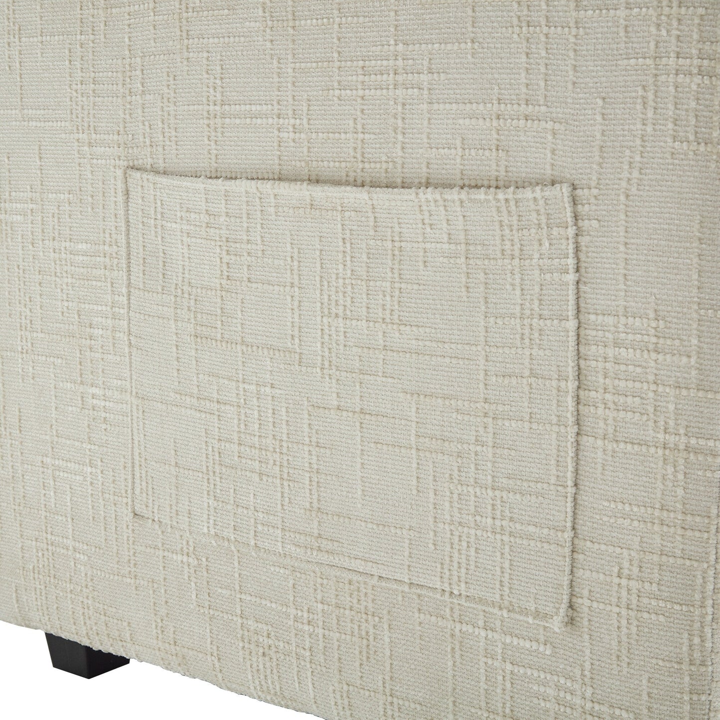 Costruzione solida, la struttura complessiva del divano è stabile, due sgabelli e divano a due posti con tasche laterali