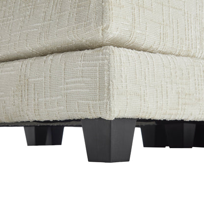 Costruzione solida, la struttura complessiva del divano è stabile, due sgabelli e divano a due posti con tasche laterali