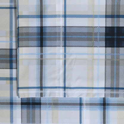 Set di lenzuola con tasche extra profonde in percalle di cotone a 300 fili, tinta unita o stampato