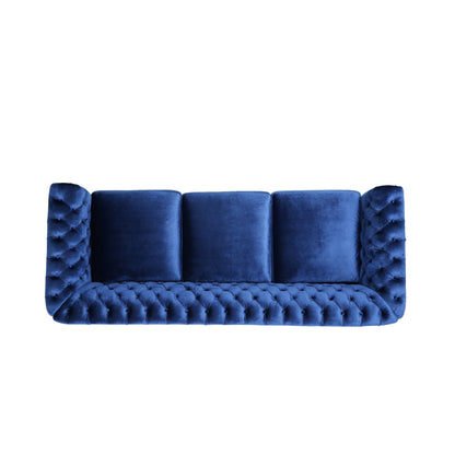 Divano in velluto trapuntato Somerville Chesterfield di Christopher Knight Home