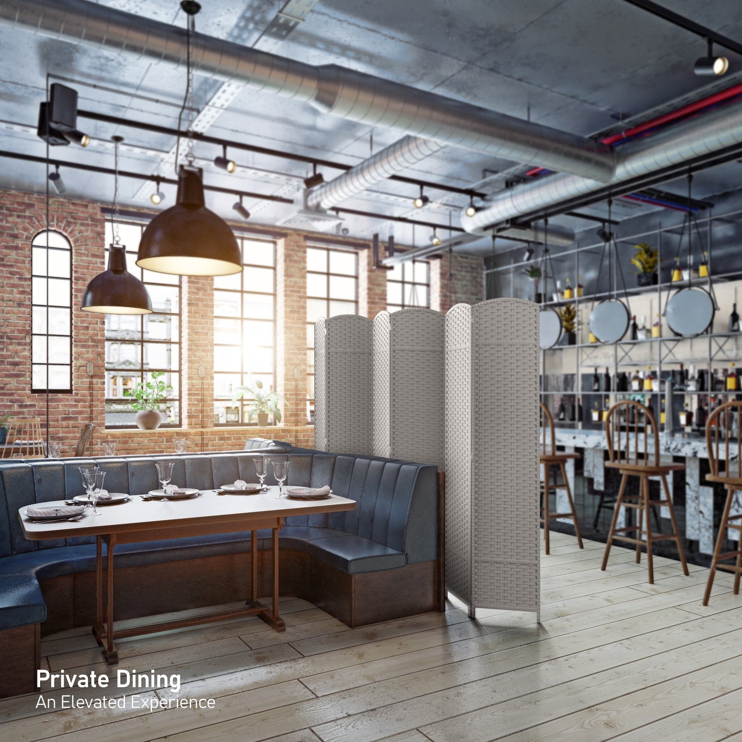 Divisorio per ambienti Sorbus a 6 pannelli, divisorio per la privacy alto, divisorio pieghevole extra largo con doppia cerniera, tessuto a mano, da parete - 6 piedi