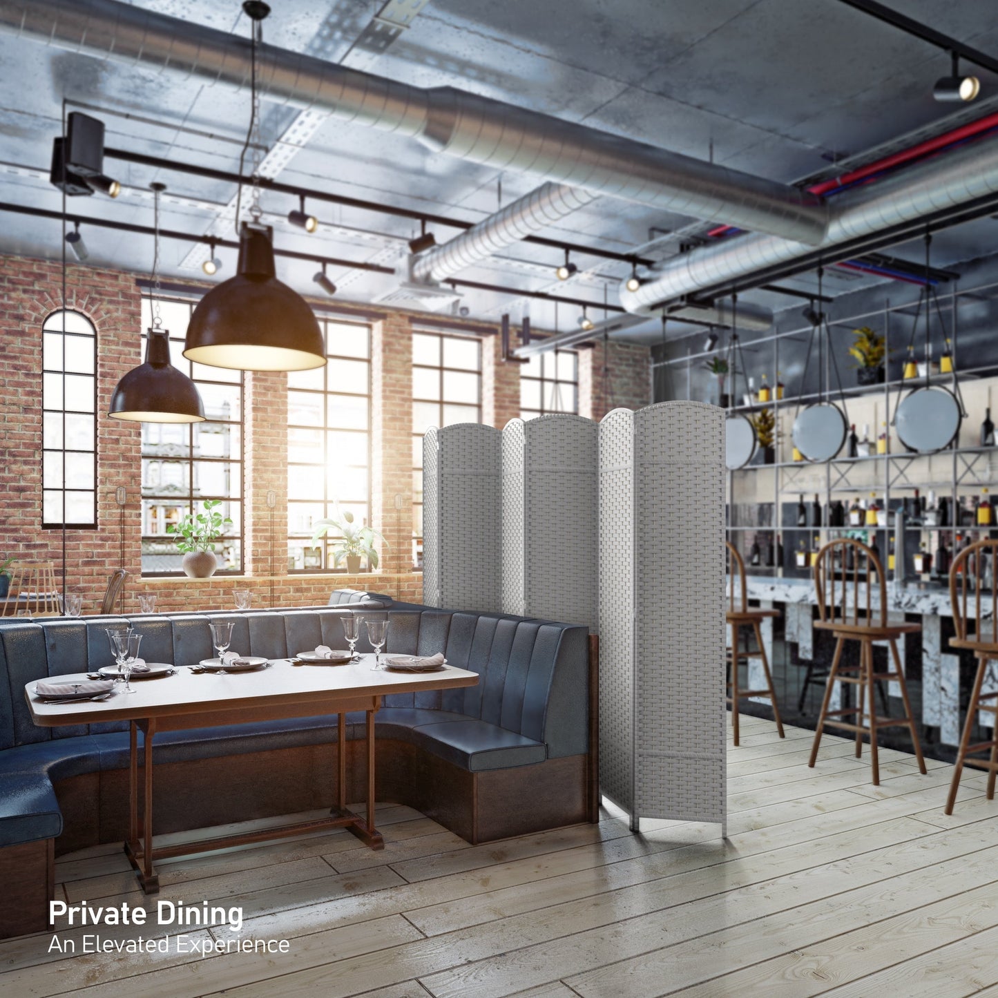 Divisorio per ambienti Sorbus a 6 pannelli, divisorio per la privacy alto, divisorio pieghevole extra largo con doppia cerniera, tessuto a mano, da parete - 6 piedi