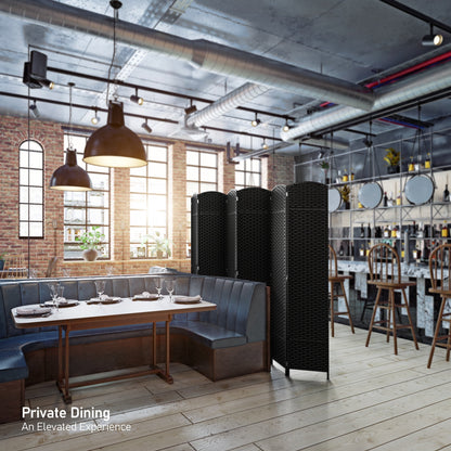 Divisorio per ambienti Sorbus a 6 pannelli, divisorio per la privacy alto, divisorio pieghevole extra largo con doppia cerniera, tessuto a mano, da parete - 6 piedi