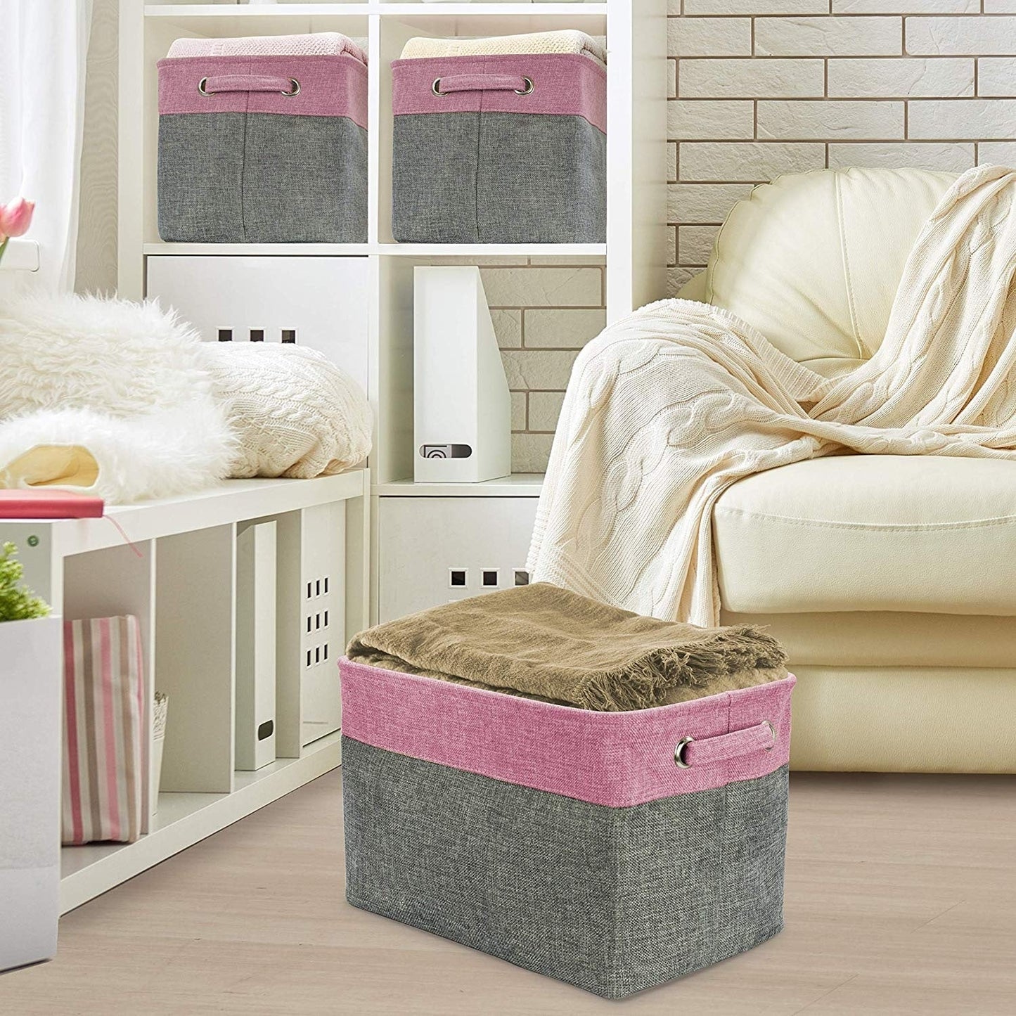 Set di cestini portaoggetti grandi Sorbus (confezione da 3)