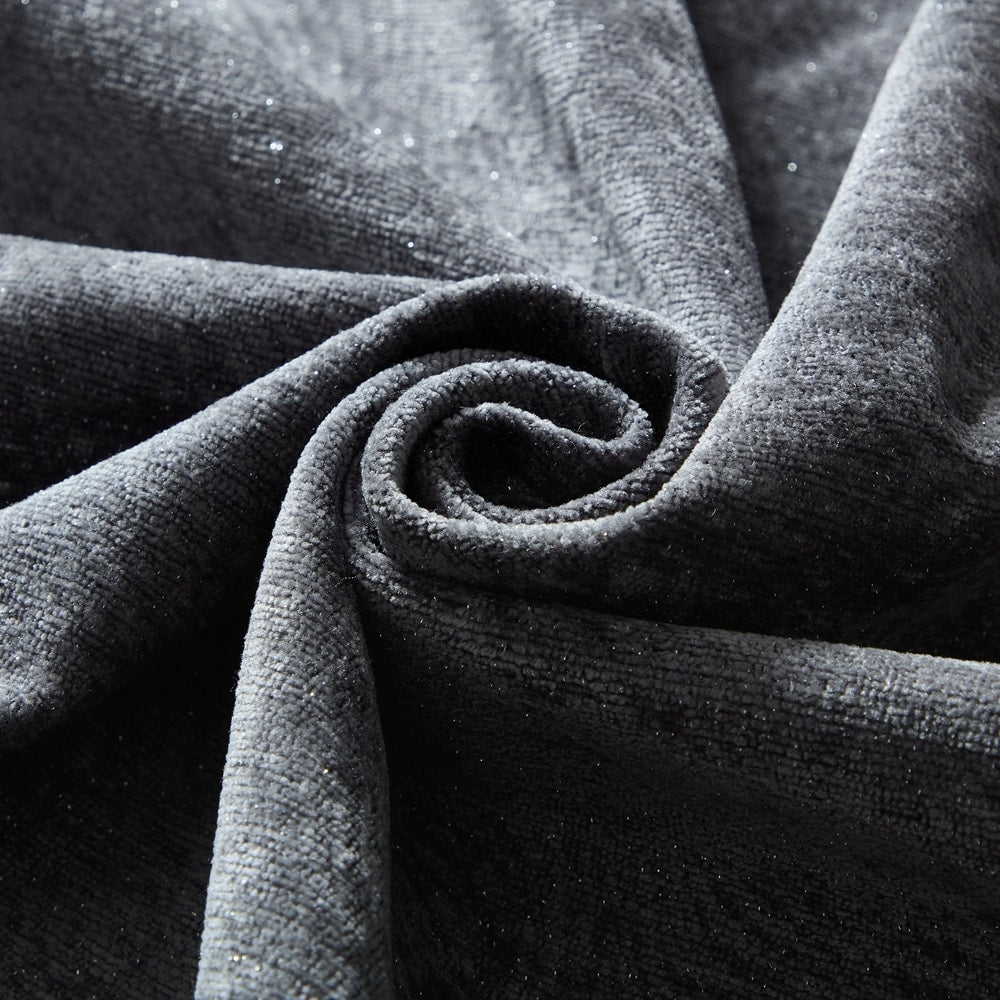 Divano con cuscino morbido in tessuto di ciniglia scintillante con 2 cuscini