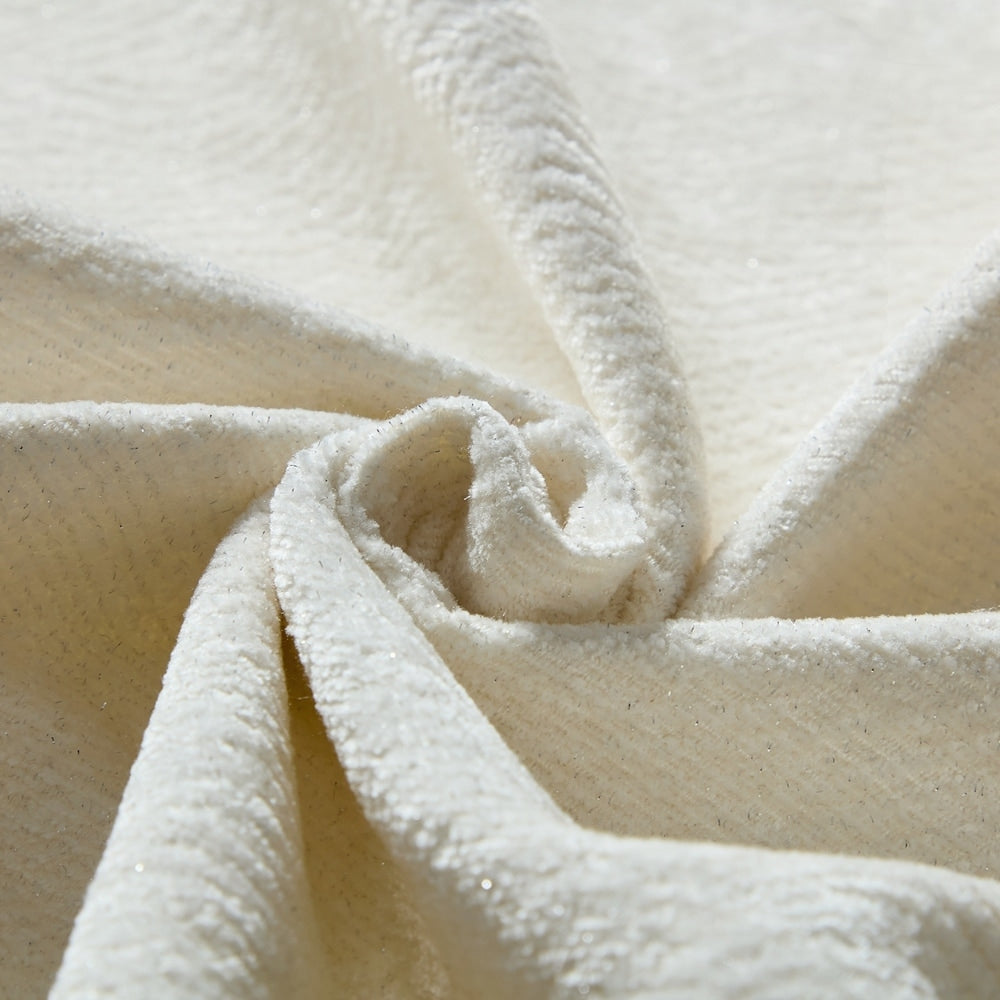 Divano con cuscino morbido in tessuto di ciniglia scintillante con 2 cuscini