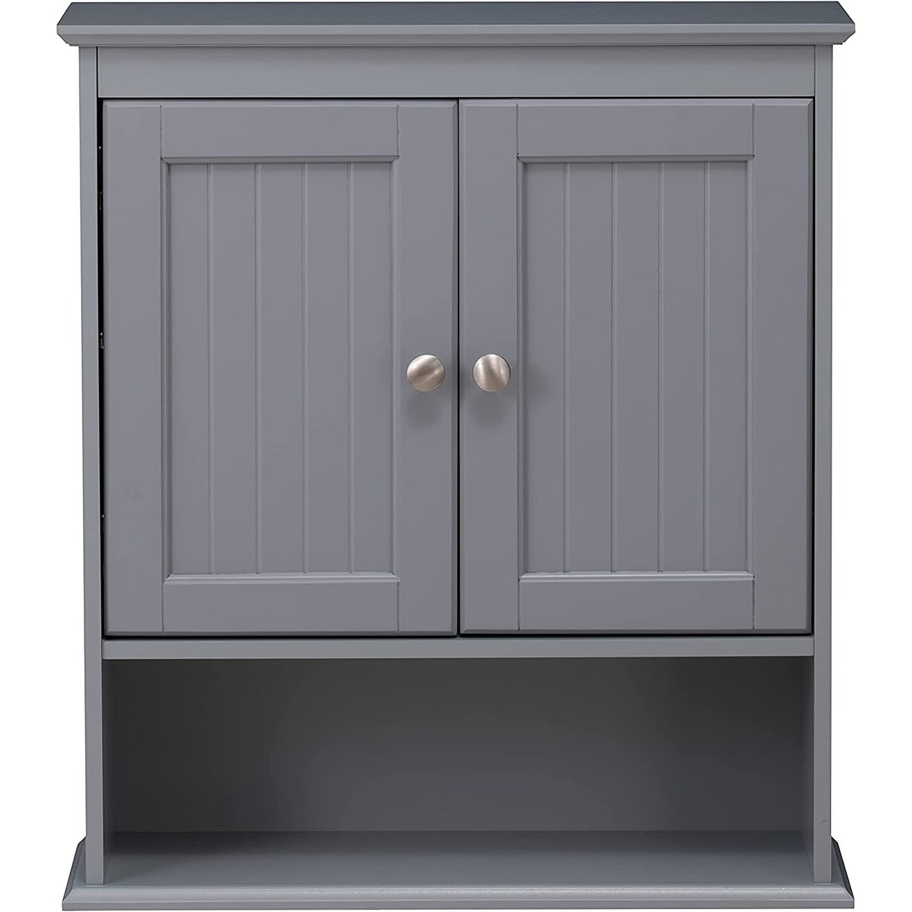 Spirich-Armadietto salvaspazio da parete per bagno sopra il WC con anta, in legno, bianco