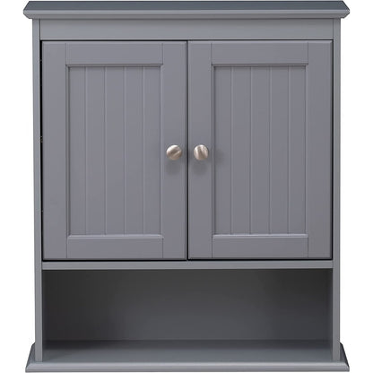 Spirich-Armadietto salvaspazio da parete per bagno sopra il WC con anta, in legno, bianco